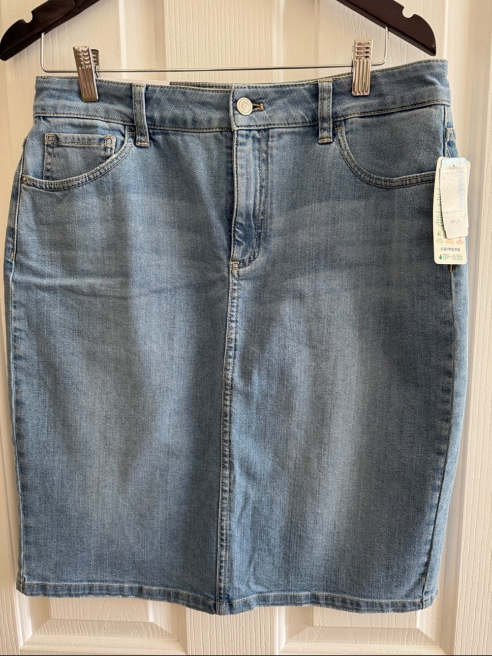 Simons Light Blue Denim Skirt - Women